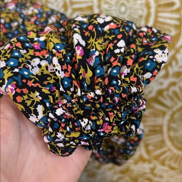 Rails Delaney Long Sleeve V-Neck Mini Dress in Dark Ditsy Floral Sz S - Picture 9 of 13